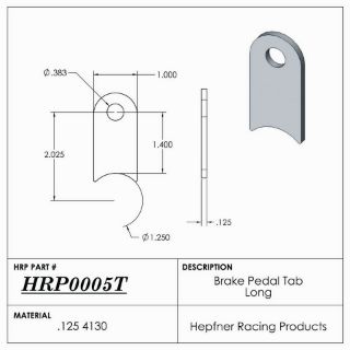 Picture of Brake Pedal Tab Long