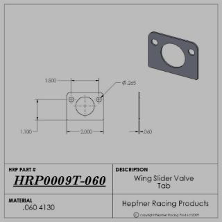 Picture of Tab, Wing Slider Valve, 0.060", 4130