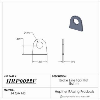 Picture of Tab, Brake Line Flat Bottom, 0.075" Thick, MS