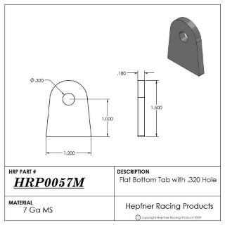 Picture of Flat Bottom Tab .320 Hole