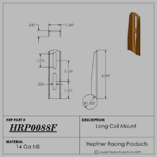 Picture of Long Coil Mount, MS, 0.075" Thick