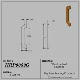 Picture of Window Net Locator, MS, 0.0897" Thick