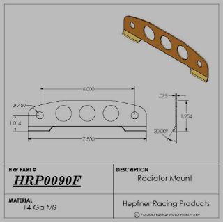 Picture of Radiator Mount Tab, MS, 0.075" Thick