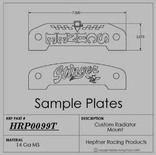 Picture of Custom Radiator Mount, MS, 0.075" Thick