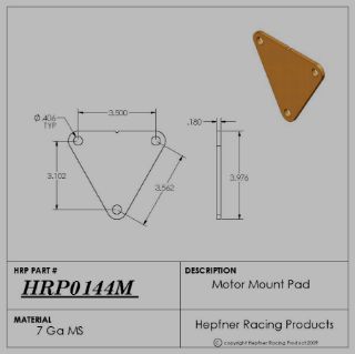 Picture of Motor Mount Tab, MS, 0.180" Thick