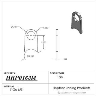 Picture of Tab, MS, 0.180" Thick, 0.781" Hole