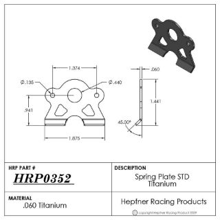 Picture of Spring Plate, Titanium, 1.375" Rivet Spread