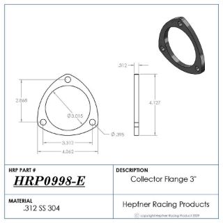 Picture of Collector Flange 3" 5/16 SS