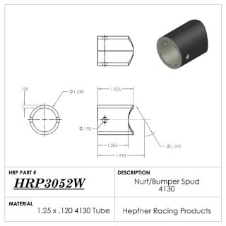 Picture of Spud, Sprint Nurf & Bumper, 4130, 1.25" OD x 0.120"