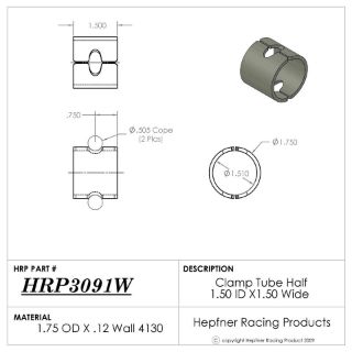 Picture of Clamp Tube Halves 1.50" Wide