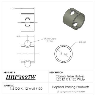 Picture of Tube Halves Clamp, 1.125" Wide