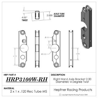 Picture of 2.00 Axle RH Brkt 8.00 Split