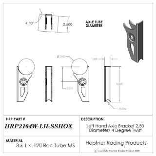 Picture of 2.50" Outlaw Axle Bracket LH, SuperShox