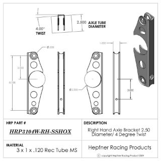 Picture of 2.50" Outlaw Axle Bracket RH, SuperShox