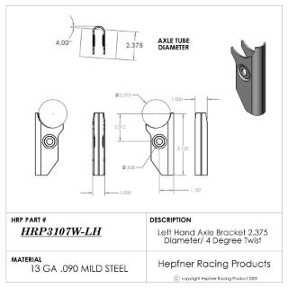 Picture of 2.375" Axle Bracket LH