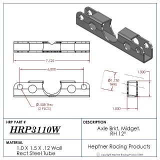 Picture of Midget Axle RH Bracket 12°