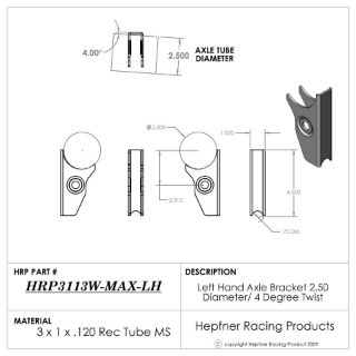 Picture of Axle Bracket LH Maxim Style