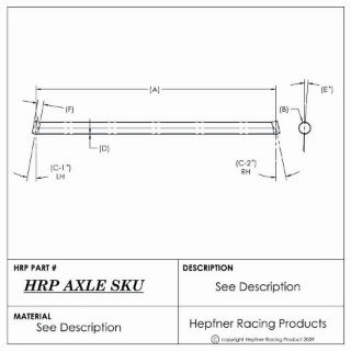 Picture of 2.25" Axle Tube 50" Long 8.5/12 Camber, 0° Caster