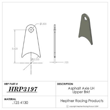 RH Upper Bracket Sprint Asphalt - Hepfner Racing Products