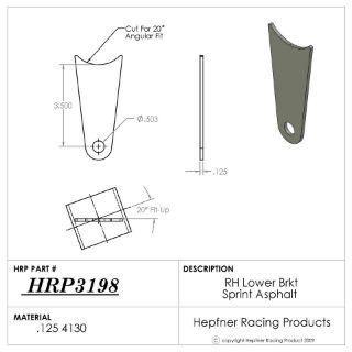 Picture of RH Lower Bracket Sprint Asphalt