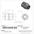 Picture of Rod End Boss RH 5/8 Thread, Fits 1.125" OD, 0.058" Wall