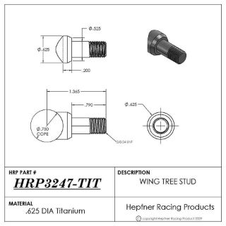 Picture of Wing Tree Stud Titanium