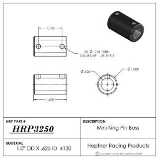 Picture of Mini King Pin Boss, 1.00" OD, 4130