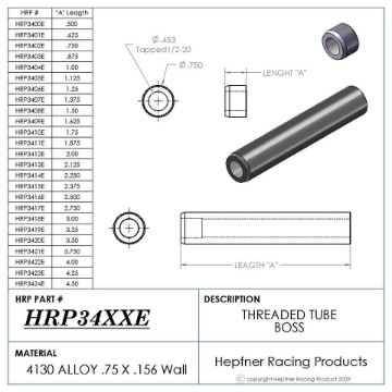 King Pin Boss, Midget, 4130, 1.25