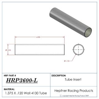 Picture of Chassis Repair Tube Insert, 6” Length, Fits ID of 1.500" x .095", 1.302" Actual Dia.