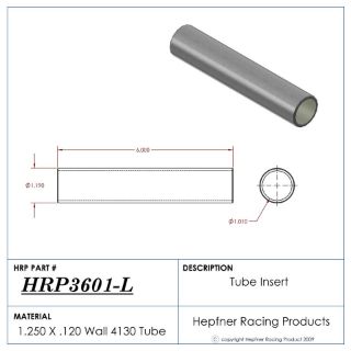 Picture of Chassis Repair Tube Insert, 6" Length, Fits ID of 1.375" x .095", 1.178" Actual Dia.