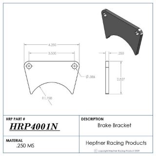 Picture of Superlite 3.50" Weld On Bracket, Mild Steel, 0.250"