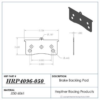 Picture of Brake Backing Pad, Inboard Wilwood 0.050 Alum