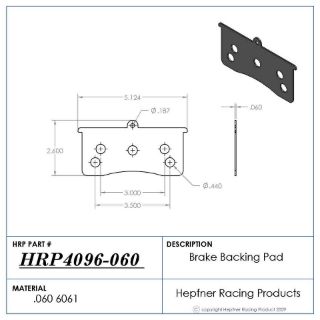 Picture of Brake Backing Pad, Inboard Wilwood 0.060 Alum