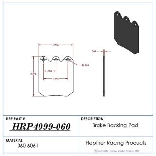 Picture of Brake Backing Pad, New Wilwood 0.060 Alum