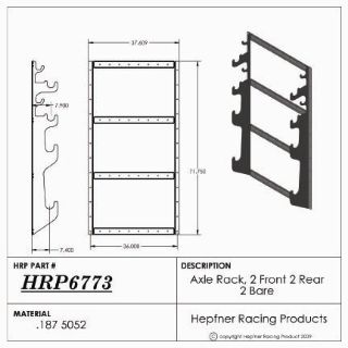 Picture of Axle Rack Holds 2 Rear Ends, White Powder Coat