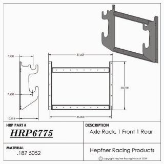 Picture of Axle Rack Holds 1 Rear End And 1 Front Axle, White Powder Coat