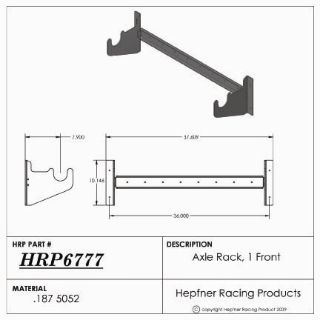 Picture of Axle Rack Holds 1 Front Axle, White Powder Coat