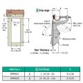 Picture of Cabinet Latch, Black ,Grip Range 0.91" To 1.81"