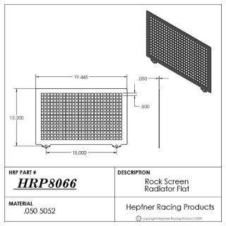 Picture of Radiator Rock Screen, Flat, 0.050" 6061