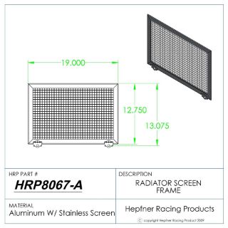 Picture of Radiator Rock Screen, Aluminum With Stainless Steel, 19.0" x 12.75"