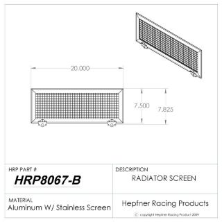 Picture of Radiator Rock Screen, Aluminum With Stainless Steel, 20.0" x 7.50"