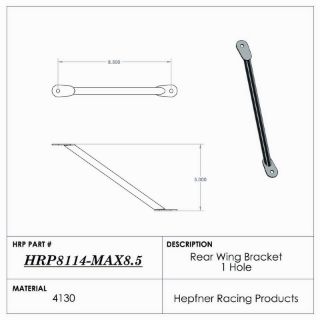 Picture of Nose Wing Rear Bracket, Maxim Style, 8.5" Rise