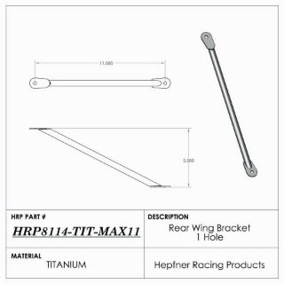 Picture of Nose Wing Rear Bracket, Maxim Style, Titanium, 11" Rise