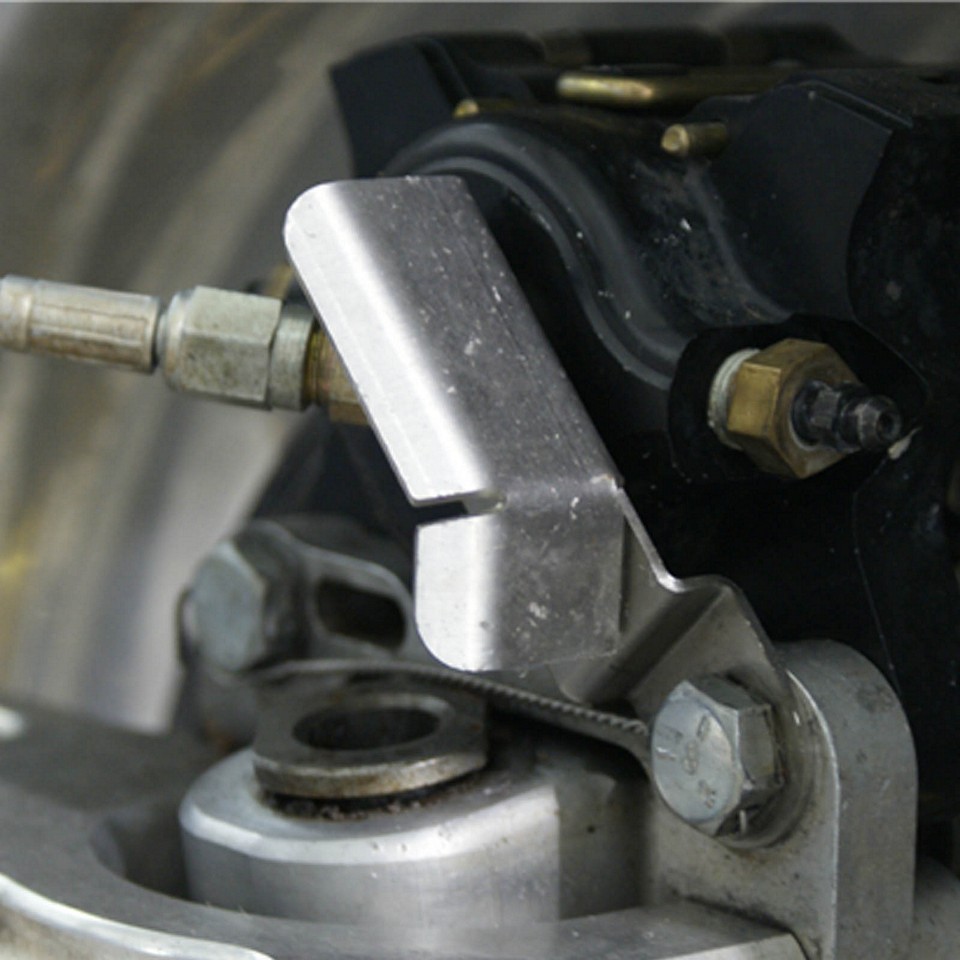 LF Brake Line Guard, 0.31" Offset, Steering Arm Side Hepfner Racing Products