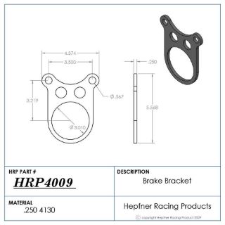 Picture of Cup Style Caliper Bracket, 1/4", 4130