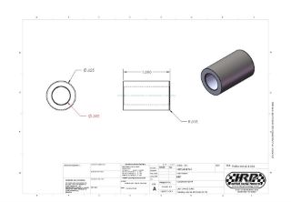 Picture of Boss 1" Long 3/8 ID Thru, Material .625" OD x .120" Wall 4130