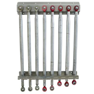 Picture of Radius Rod Rack, 20" Long Single Row 8 Position Top Mount, White