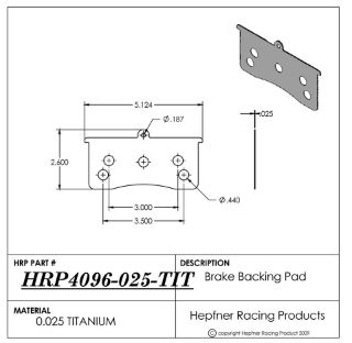 Picture of Brake Backing Pad .025 Titanium