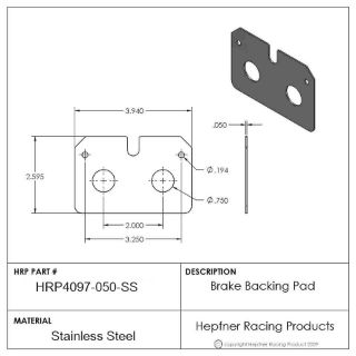 Picture of Brake Backing Pad .050 SS