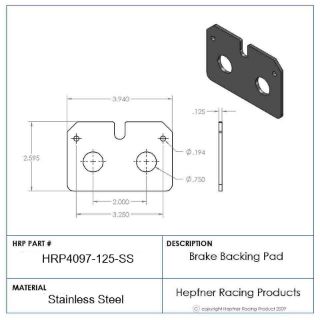 Picture of Brake Backing Pad .125 SS